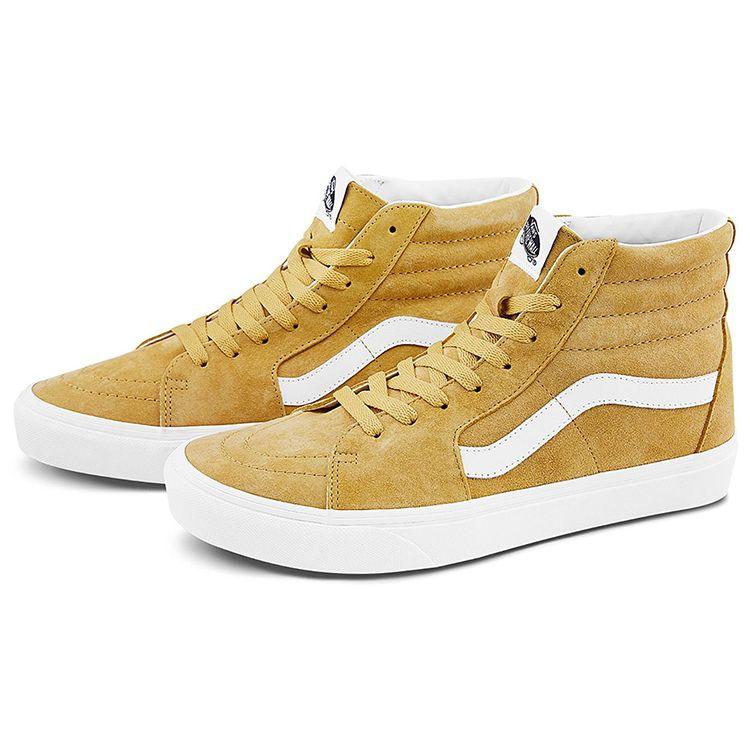 Vans Sk8 High Top Skate Shoes Unisex Sneakers Brown Yellow VN0A4BV618Z
