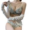 FLYSHION Bra and Panty High Side Size M Set, Bust-Enhancing, Design, Cleavage-Enhancing, Soft, Wireless, Shapewear,