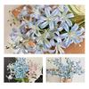 Faux Lily Flower Long Stem Artificial Lily Branch with 4 Bloom Heads And Leaves Real Touch Lilium Flower for Wedding Party Home Decor