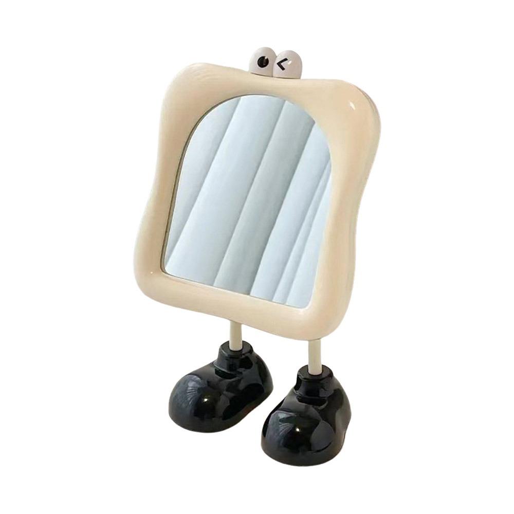 Cute Desktop Makeup Mirror High-definition Versatile Beauty Mirror Vanity Mirror бежевый
