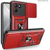 Slide Lens Armor Funda for Tecno Pova 7 4G Case for Tecno Pova7 4G Case Magnetic Ring Stand Holder Cover Shockproof Capa