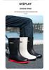 Men's Waterproof Rain Boots: Warm, Non-Slip, High-Top with Elastic Cuff, Ideal for Kitchen, Car Wash, and Fishing.