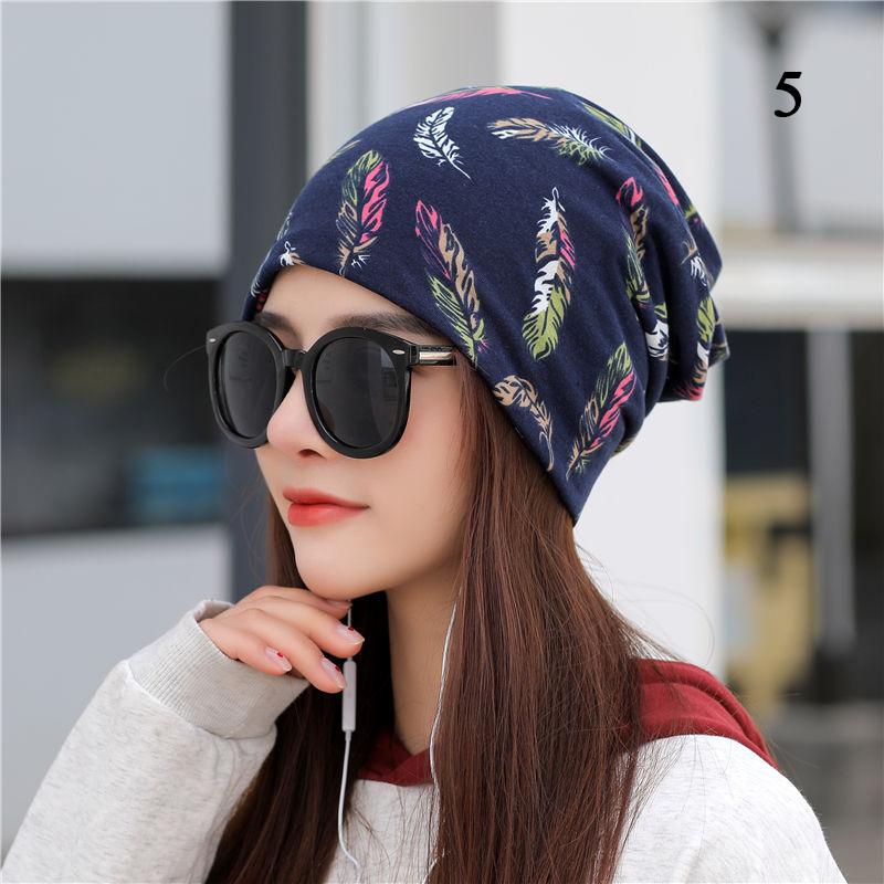 Women Printed Warm Beanie Hats Chemotherapy Cap Summer Thin Cap Turban Tube Bandana Headband Soft Stretch Bonnet Nurse Cap