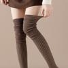 Solid Color Over Knee High-Socks Warm Comfortable Highly Tube Socks for Daily Wear Party Cosplay
