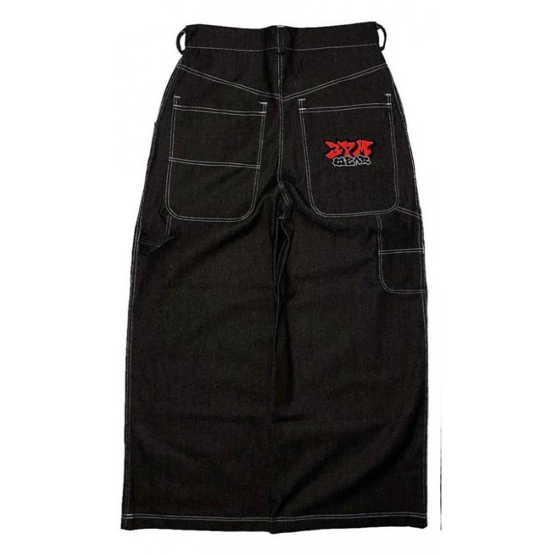 Jeans Anchos de Pierna Ancha Oversize Hip Hop Y2K Con Bolsillo Bordado Unisex Streetwear Pantalones de Mezclilla