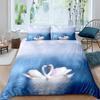 Swan Duvet Cover Black And White Swan Duvet Cover Queen Bird Comforter Cover Microfiber Romantic Flower Wild Animals Quilt Cover