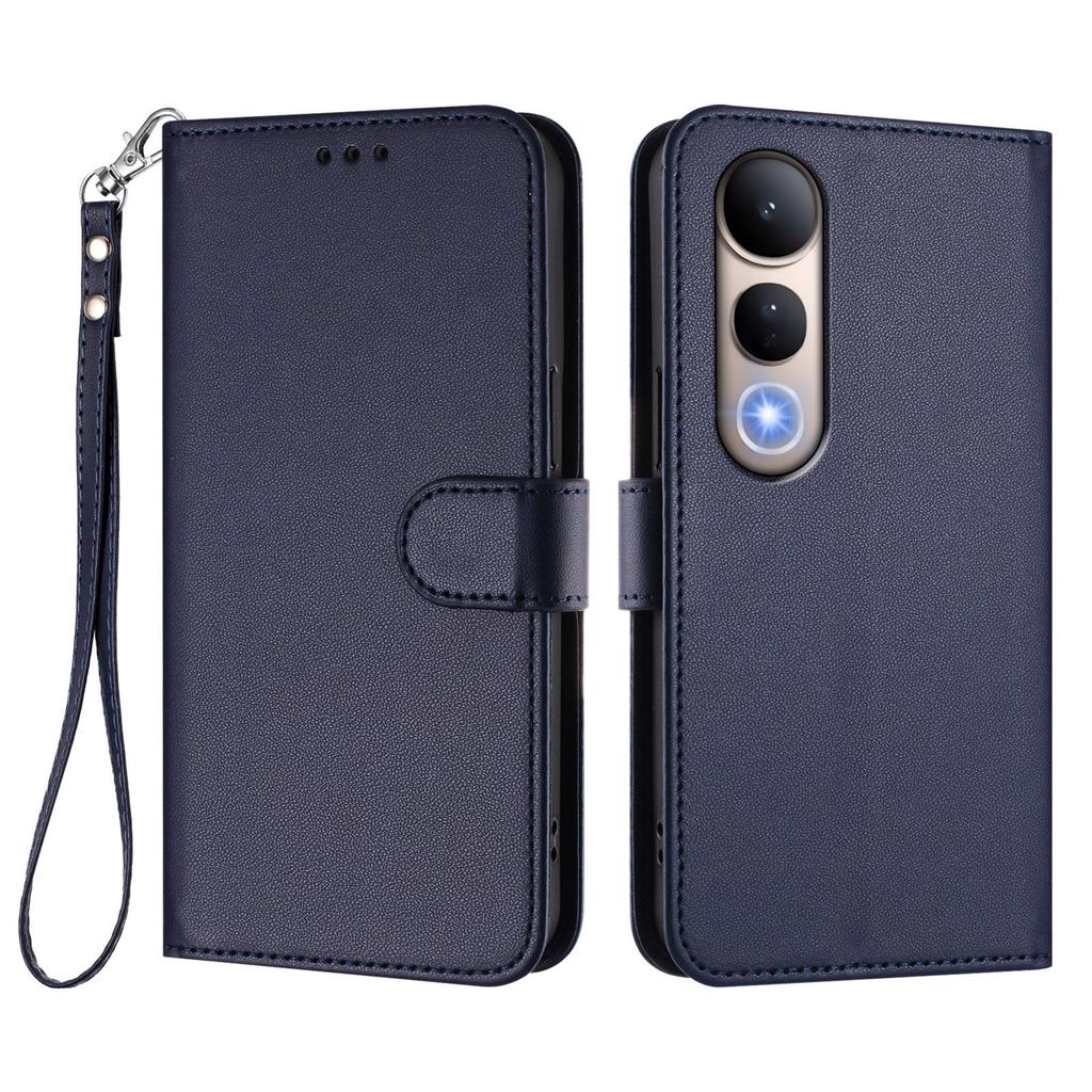 For vivo V50 Lite 4G/vivo V50 Lite 5G Leather Case Wallet Stand Phone Cover with Wrist Strap