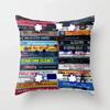Stacked Magazine Printed Pattern Cushion Cover for Home Bedroom Living Room Sofa Decoration Square Pillow
