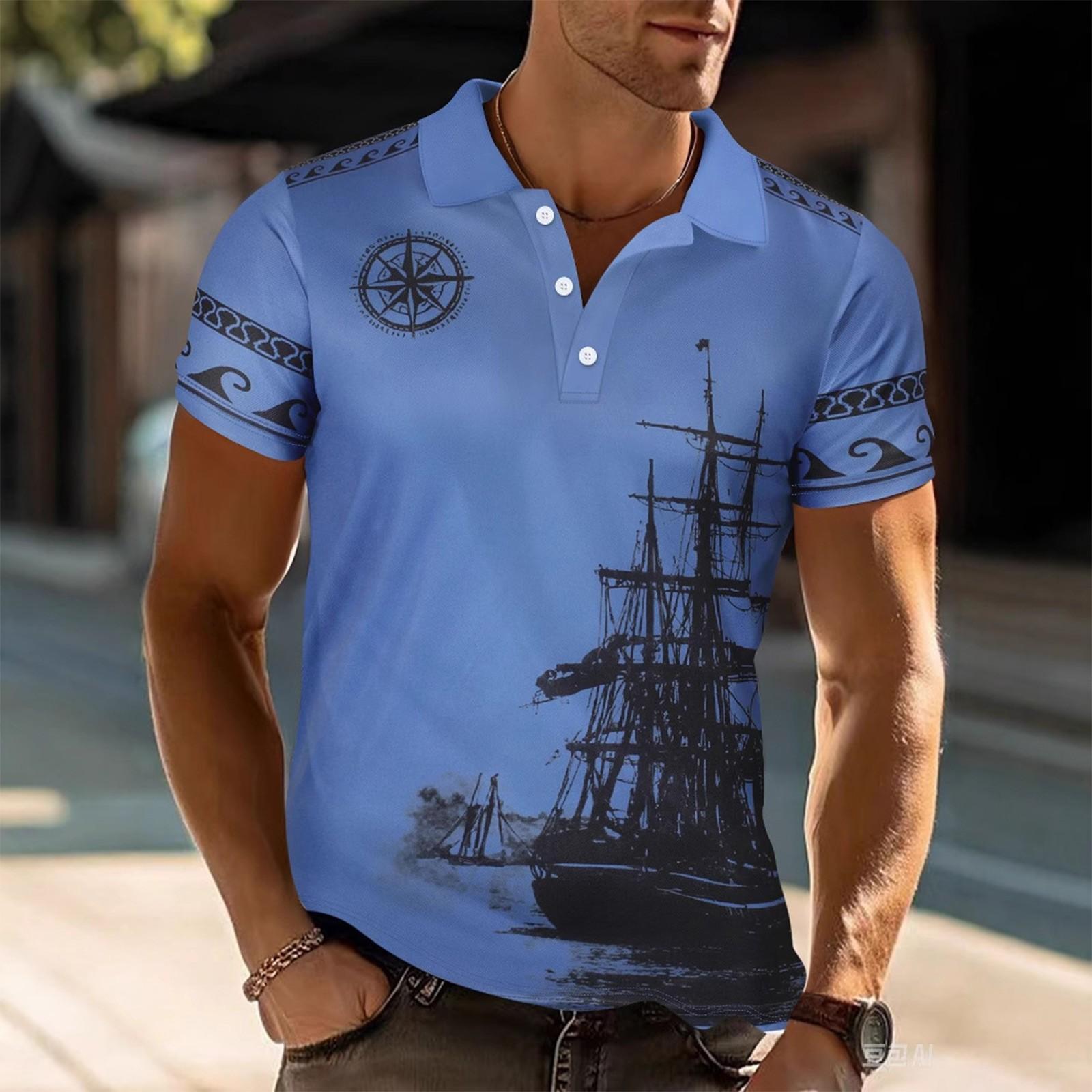 

Мужская летняя футболка с коротким рукавом и карманом в парусном стиле с коротким рукавом L фиолетовый