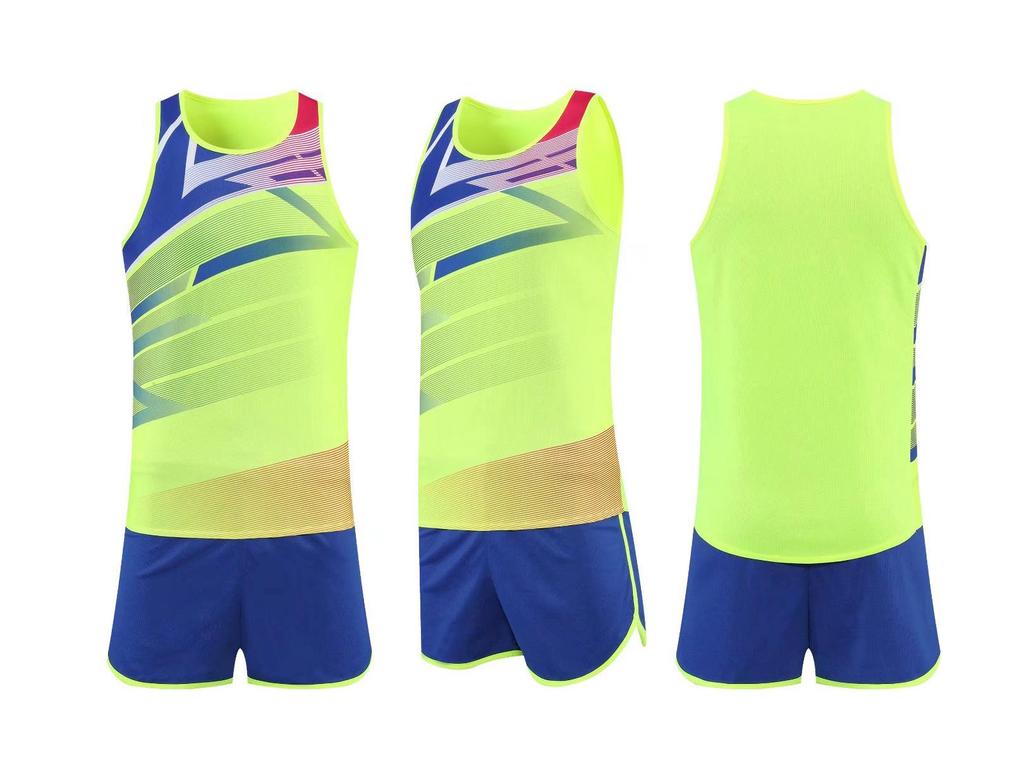 Men's and Women's Track & Field Sportswear: Student Training & Competition Running Vest Set