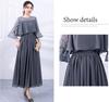Hanmall Gray Wedding Party Midi Formal Long Formal Formal Occasion LON505 Dress, Dress, Lace, Length, Dress, Sleeves, Dress, Dress,