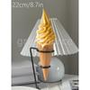 Plastikowy Model Symulujący Jedzenie Dekoracja Rekwizyt Podwójne Kolory DIY Lody Sztuczny Rożek Waflowy 17cm 6.7cala Pokaz Wideo ASMR