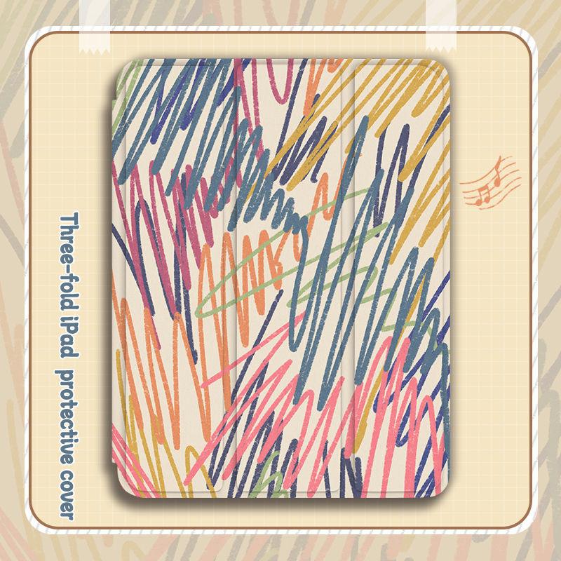 

Чехол для iPad pro11 Новый высококачественный тройной чехол с индивидуальным рисунком граффити для iPad Air 4 5 10,9 gen10 10,9 pro 12,9 с держателем для карандашей