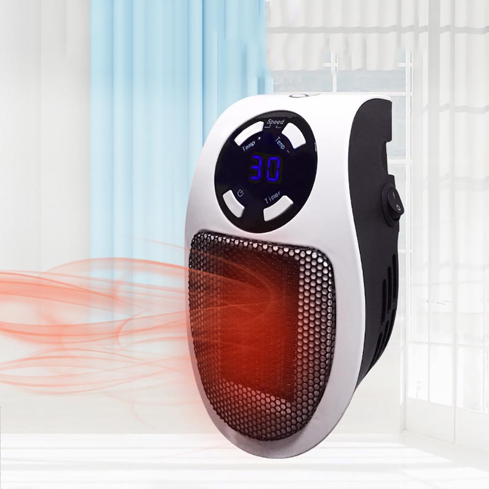 New Wall outlet heater with timer and remote control (+ remote control), US plug, 500 W