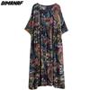 DIMANAF Plus Size Summer Dress Beach Casual Women Clothing Big 2022 New Dress Fashion Sundress