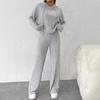 Women S Casual Knit Hoodie Sweatshirt And Pants Set