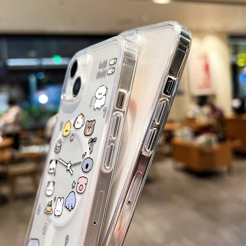 Magnetische Handyhülle für iPhone 12 14 16 17 Pro 17 16 15 14 13 12 Pro Max 12 13 14 15 16 Hochwertige Stoßfeste Hülle Vollständiger Schutz Niedlicher Stil