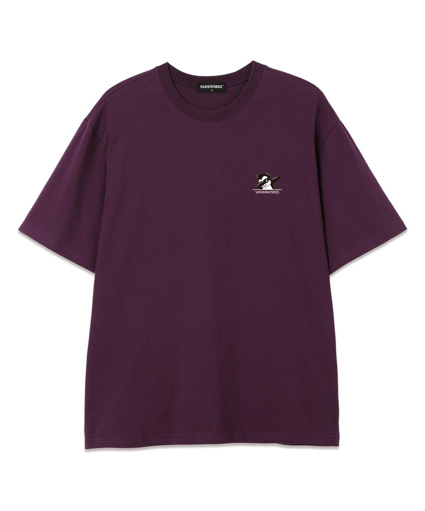 VANNWORKS Penguin Oversized Short Sleeve T-Shirt (Vs0042) Purple