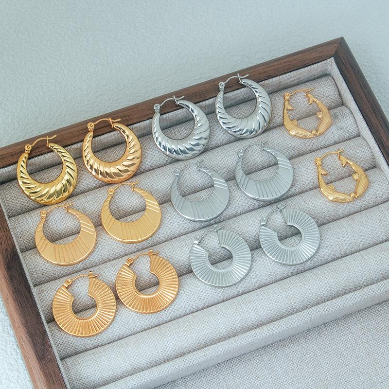 

Versatile Titanium Steel Geometric U-Shaped Women s Earrings