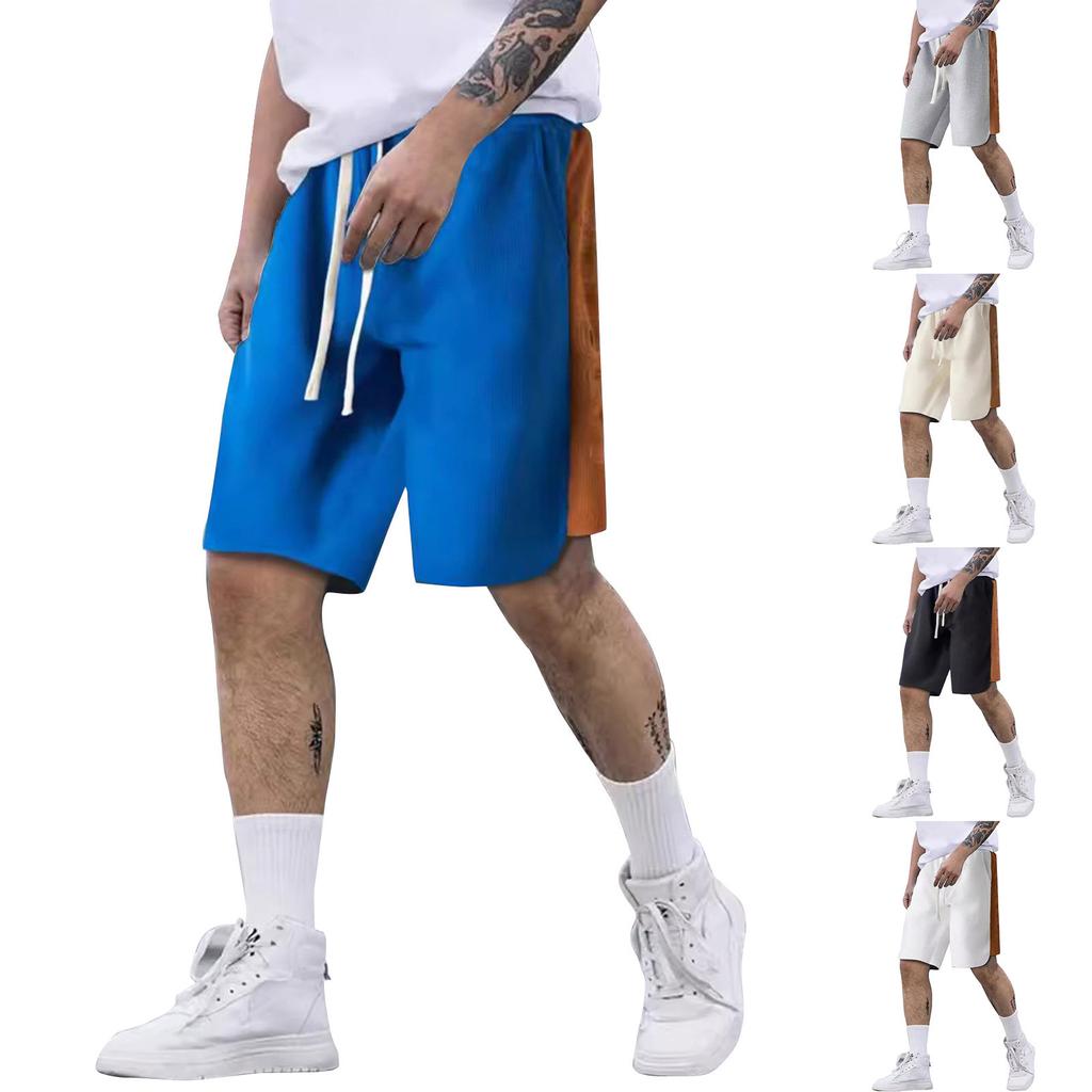 Pantaloncini alla moda da uomo colorati, pantaloni estivi casual da esterno a vestibilità ampia