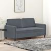 Vidaxl 2-Seater Sofa, Dark Grey, 140 Cm, Upholstered In Velvet