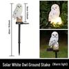 Cross-Border Solar Owl Resin Light for Garden Lawn Decor