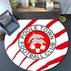 Poole Town Football Club,Round Area Rug,Carpet Rug for Living Room Bedroom Sofa Playroom Decor,Non-slip Floor Mat