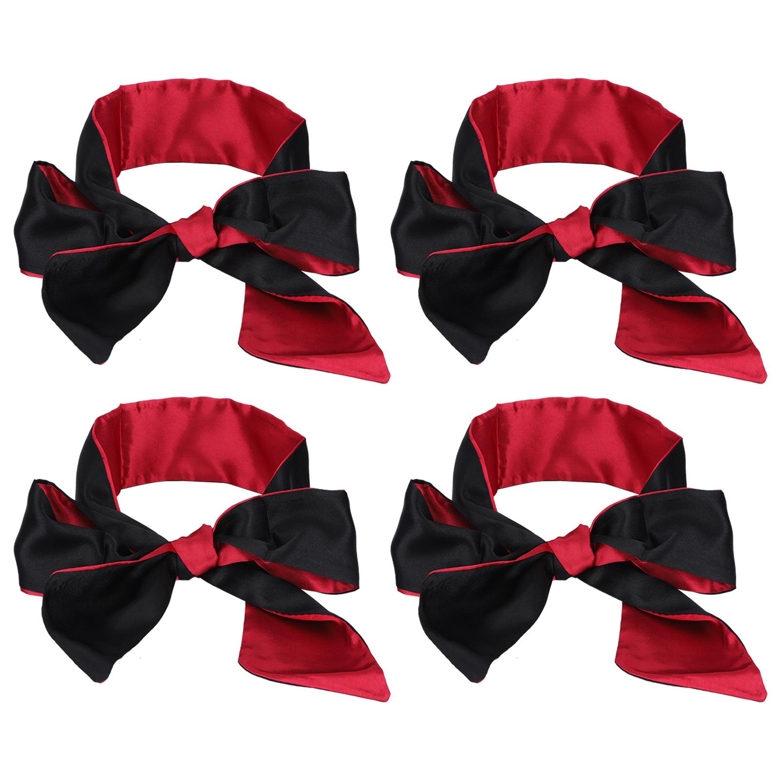 

4Pcs Silk Cloth Eye Cover Sleeping Eyeshade Blindfold Tie for Valentine s Gift 150cm
