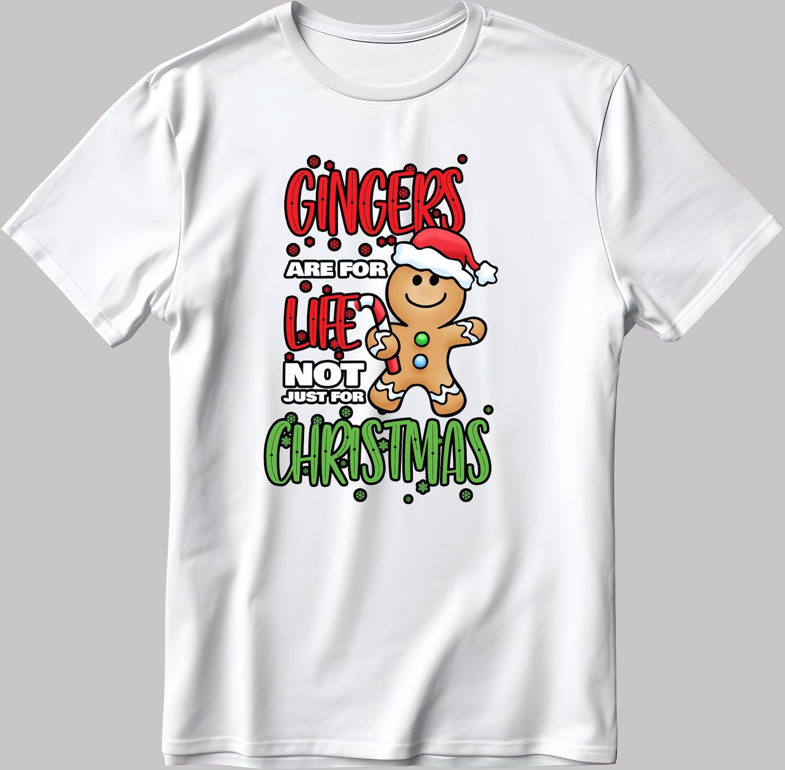 Gingerbread Man Christmas T-Shirt: Gingers Are For Life 4XL