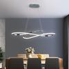 Modern LED Pendant Lamp For Dining Room Kitchen Living Room Bedroom Chandelier Gold Luster Curve Design Suspension Lights