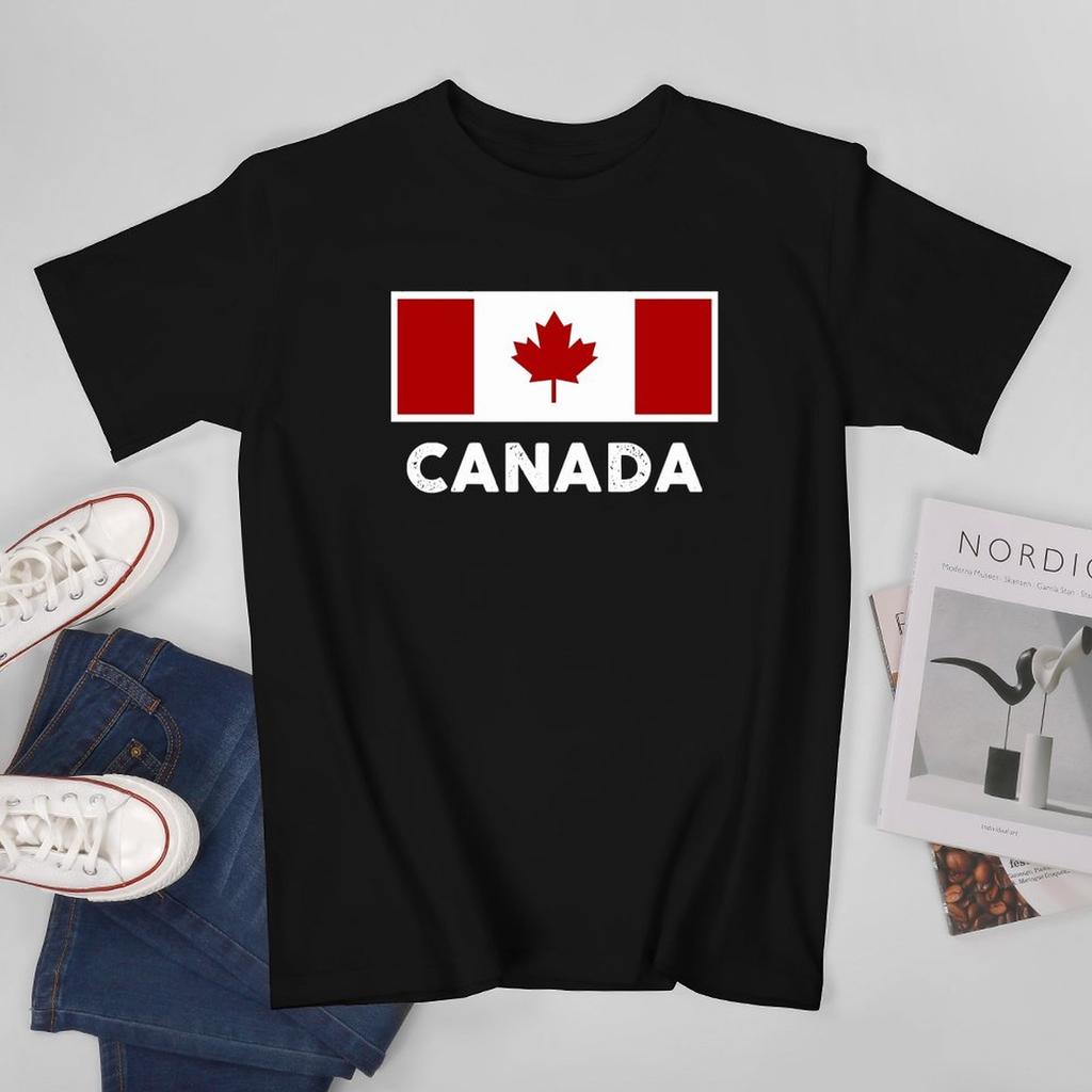 More Design Canada Flag Canadian Unisex Tshirt Tees Tshirt Oneck T Shirts Unisex Boys Clothing 100 Cotton