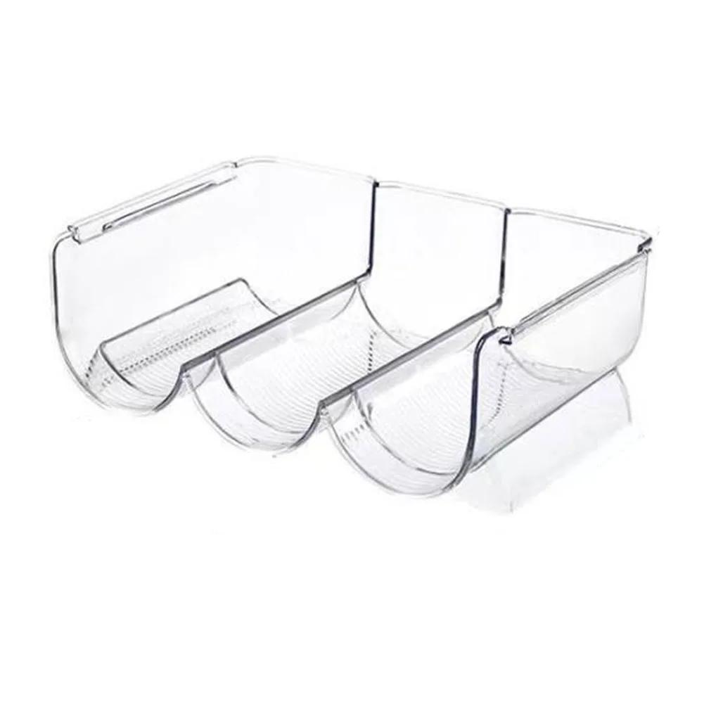 ABS Transparent Storage Rack for Wine Bottles Cups and Drinkware Stackable Enclosed Design for Space Efficient Home Organization