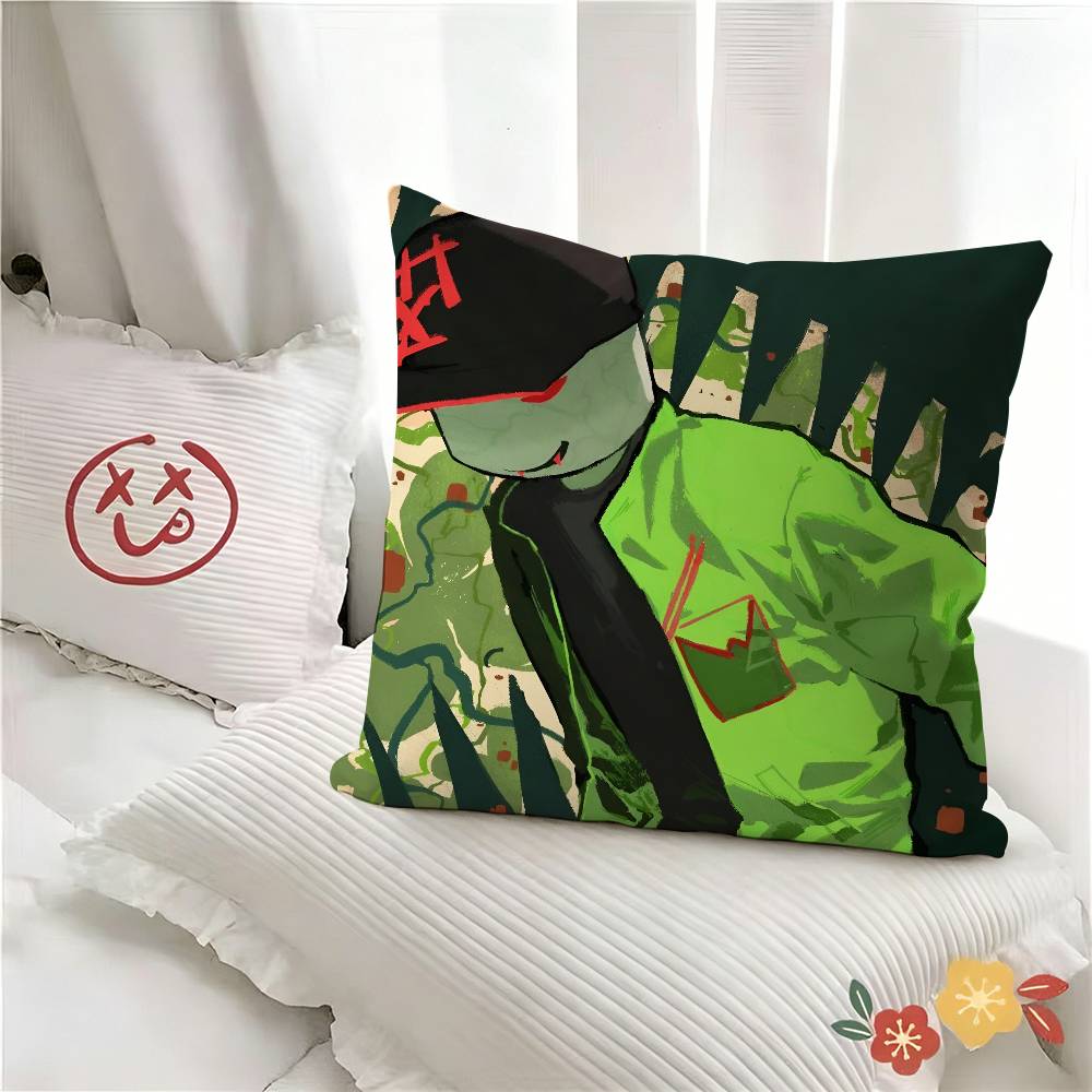 pc Game Bblock FUN Tales Griefer Anime Pillow Case Fashion Square Pillowcase Bedroom Sofa Room Ins Decoration Leisure 40x40cm