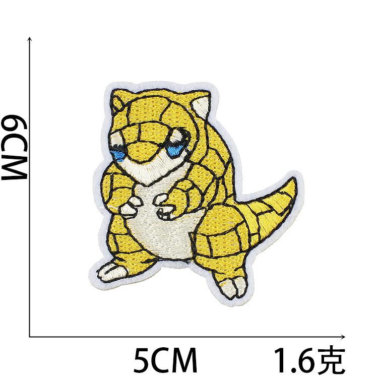 Pokémon Cartoon Embroidery Cloth Sticker Pokemon Patch Sticker Computer Embroidery Chapter Boy Marvel Embroidery Sticker no. 25~_3 pieces