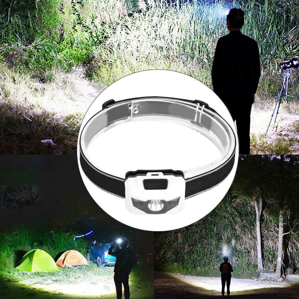 3W LED Stirnlampe Rotes und Weißes Licht Angel-Stirnlampe für Outdoor-Aktivitäten Picknick Wandern Bergsteigenweiß