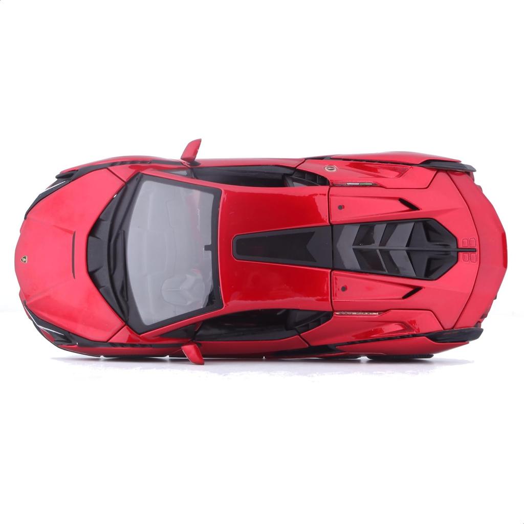 Bburago 1/25 Scale Lamborghini Sián FKP 37 2019 Red / Diecast Model Car, Finished Product, 18-21099 RD