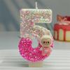Cute Rabu Doll Digital Candle Cartoon Birthday Cake Decoration Party Decoration DIY Ornaments