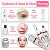 4 In 1 Electric Razor for Women Shaver Lady Shaver Body Hair Trimmer for Armpit Bikini Arm Leg Face Mustache Portable Painless