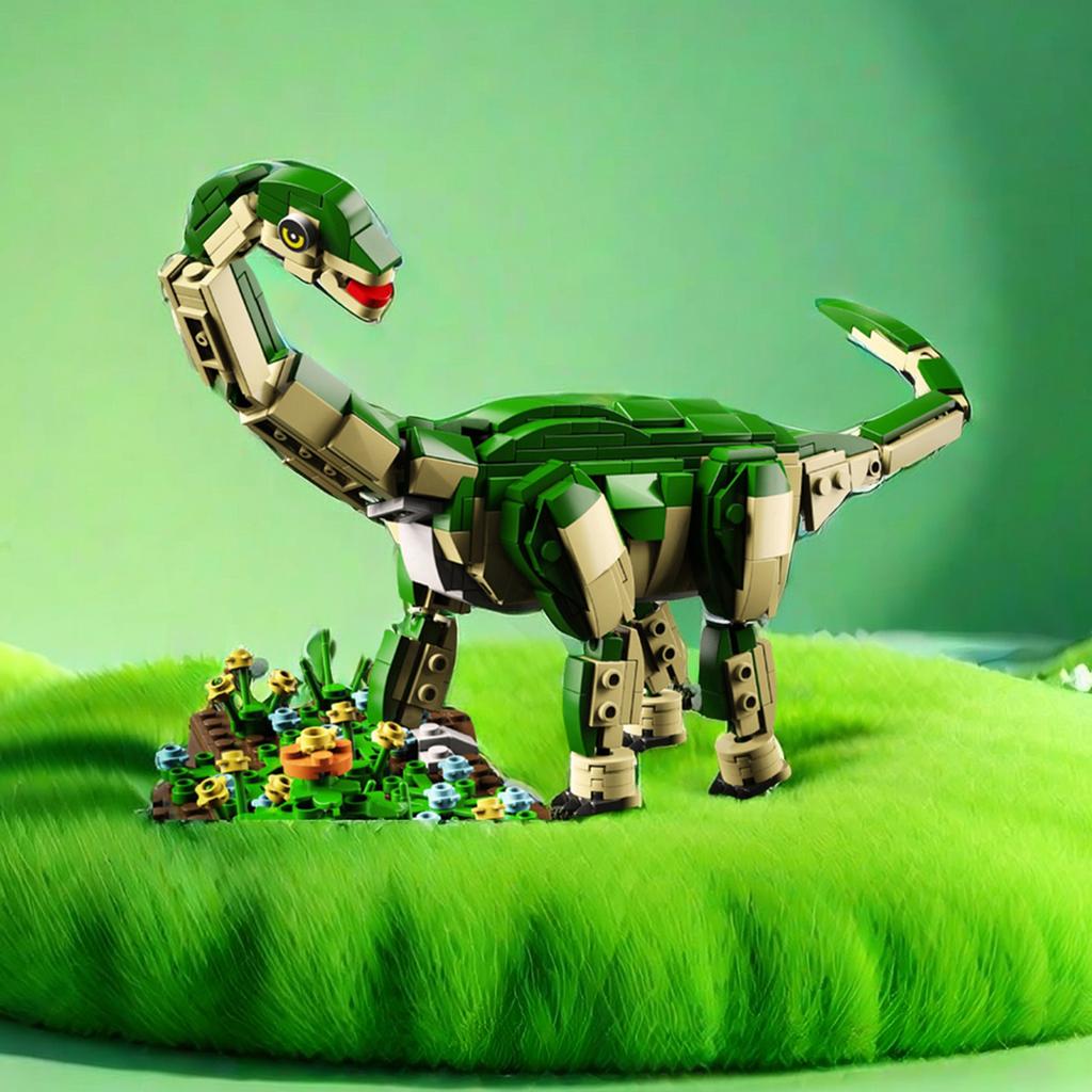 582PCS Brachiosaurus Dinosaur Building Blocks Toy Set Assembly Puzzle Model Bricks Education Desktop Decoration Gifts