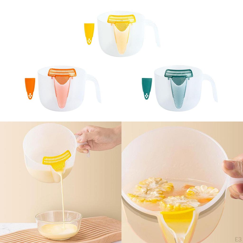 Filter Measuring Cup Baking Pastry Tools 1L Liquid Bowl Egg Beater