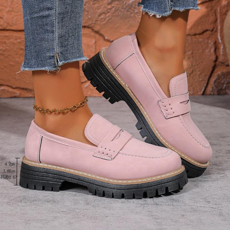 New Spring and Autumn Casual Scrub Women's Shoes Thick Heel Platform Retro