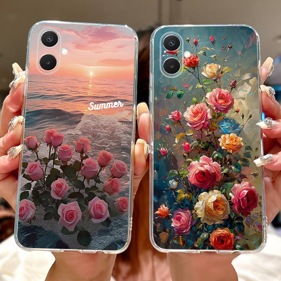 For Samsung Galaxy A07 2025 Elegant Floral Butterfly Phone Case For Samsung A07 SM-A075F Soft Silicone TPU Cases