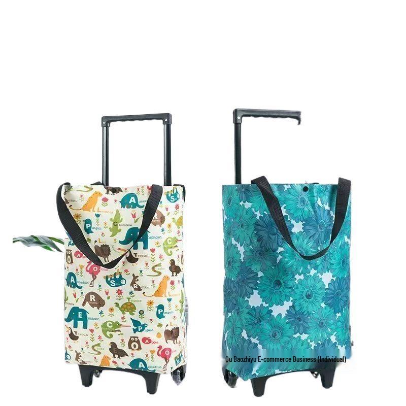 Foldable Portable Shopping Cart with Wheels