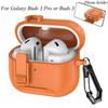 With Carabiner Lock Phone Stand Protective Case Earbuds Cover  Bluetooth Earphone Accessories