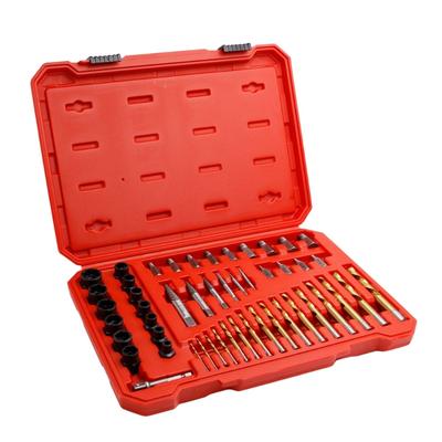 Comprehensive 49Piece Screw Extractor & Left Hand Drill Bit Set Suitable For Broken Rusted Damaged Nut & Bolt Extraction