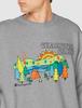 Champion Long Sleeve Crew Neck Brushed USA Camp Motif Graphic Relaxed Oxford Size XL Men's Sweatshirt, Cotton, Fleece, Print, Fit, Oversized, Gray,