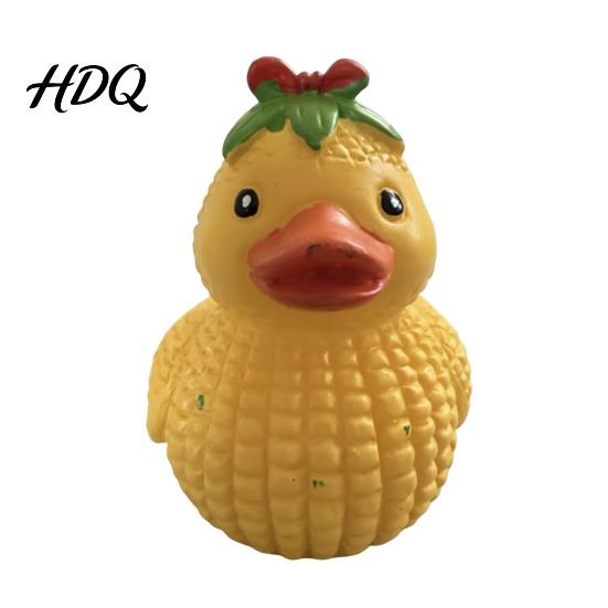 Detailed Design Ornament Glowing Resin Duck Figurine with LED Light Decorative Night