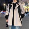 New Jacket Men's Spring and Autumn Casual Hooded American Loose Autumn Suit