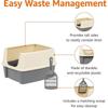 Fully Enclosed Extra Large Cat Litter Box with Anti-Splash Mat