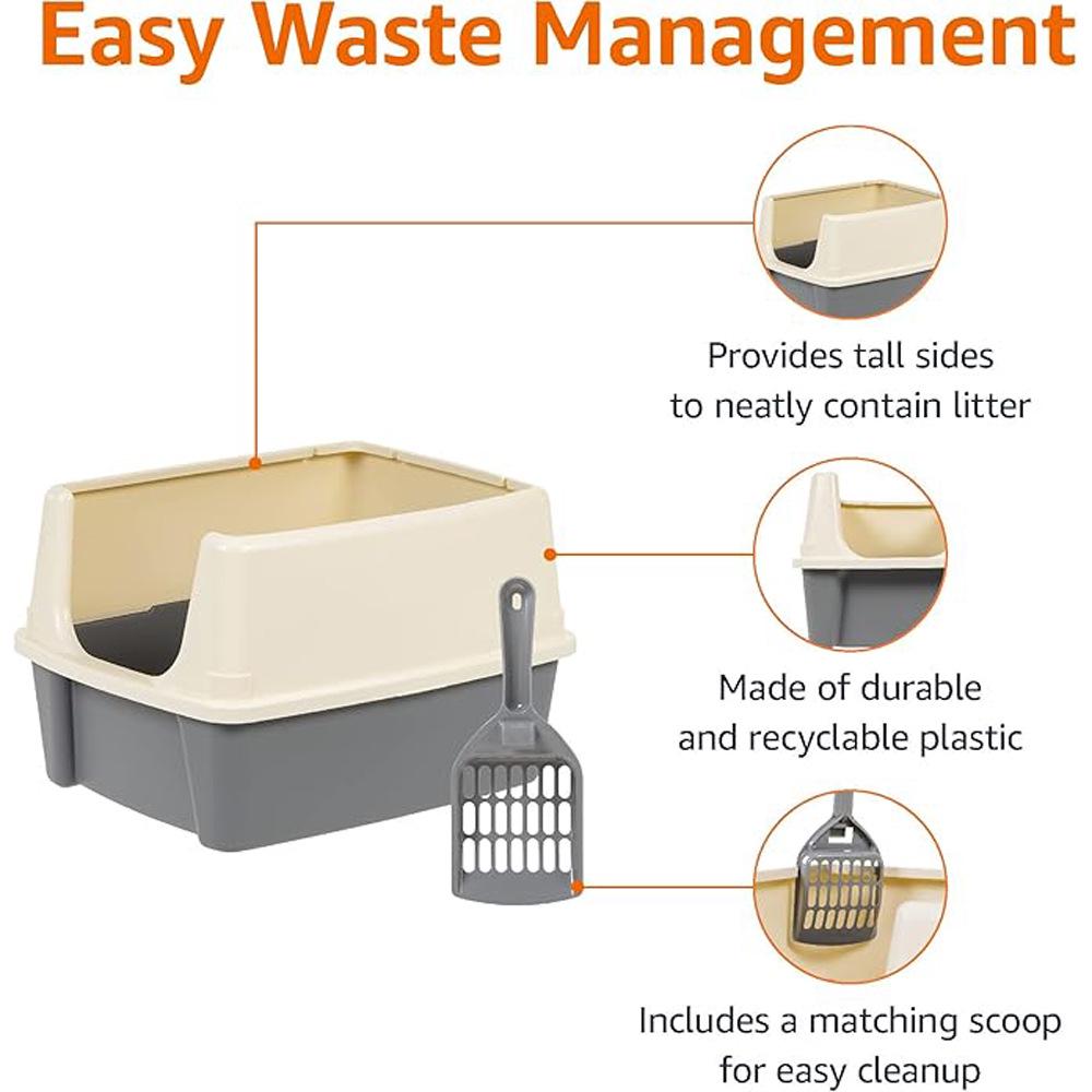 Fully Enclosed Extra Large Cat Litter Box with Anti-Splash Mat